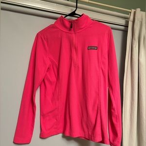 Vineyard vines soft hot pink quarter zip, size M